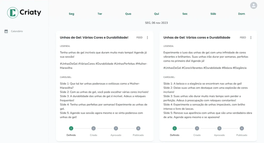 Resultado Criaty Divulgação de Serviço